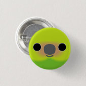 De kop van een geelkapdwergpapegaai ronde button 3,2 cm (Voorkant /achterkant)