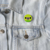 De kop van een geelkapdwergpapegaai ronde button 3,2 cm (In situ)