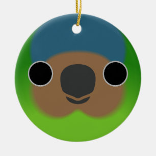 De kop van een Geelvink dwergpapegaai Keramisch Ornament