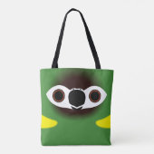 De kop van een goudkraagara tote bag (Achterkant)