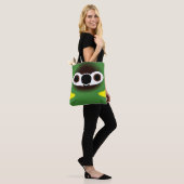 De kop van een goudkraagara tote bag (Op model)