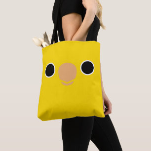 De kop van een goudparkiet tote bag