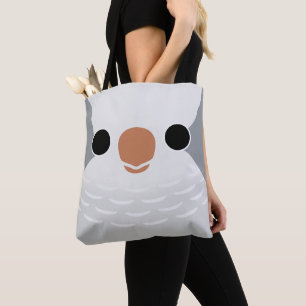 De kop van een grijze monikiet tote bag