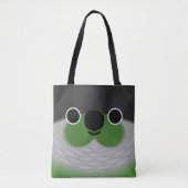 De kop van een groenomzoomde parkiet tote bag (Voorkant)