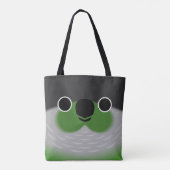 De kop van een groenomzoomde parkiet tote bag (Achterkant)