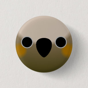De kop van een Nieuw-Zeelandse kākā Ronde Button 3,2 Cm
