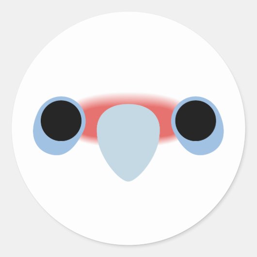 De kop van een westelijke corella ronde sticker (Voorkant)