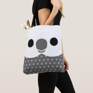 De kop van een witmasker parel mannetjes valkparki tote bag