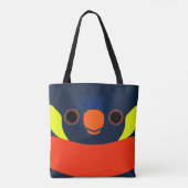 De kop van een Zonsondergangslorikeet Tote Bag (Achterkant)