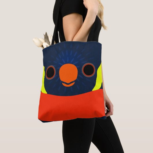 De kop van een Zonsondergangslorikeet Tote Bag (Dichtbij)