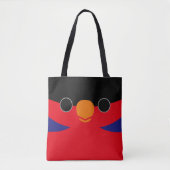 De kop van een zwartkaplori tote bag (Voorkant)