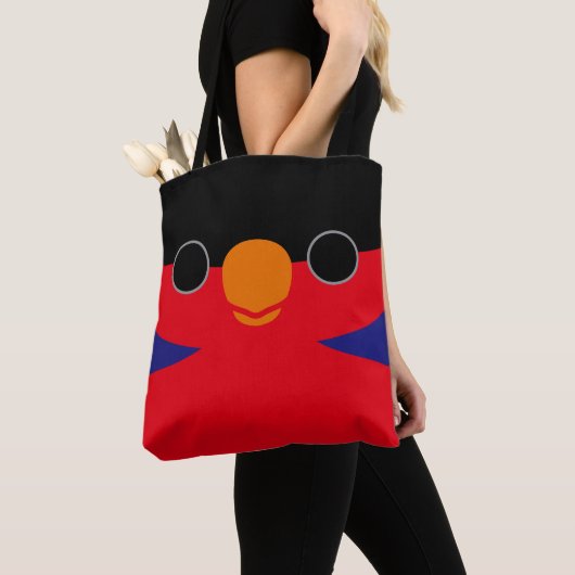 De kop van een zwartkaplori tote bag (Dichtbij)