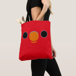 De kop van een zwartkopkalkoen tote bag