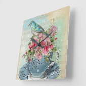 De kopbloemen van de thee vierkante klok (Hoek)