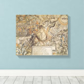 De koppelingspunten van de onderbieding canvas afdruk (Insitu (Houten vloer))