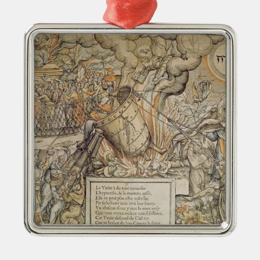 De koppelingspunten van de onderbieding metalen ornament (Voorkant)