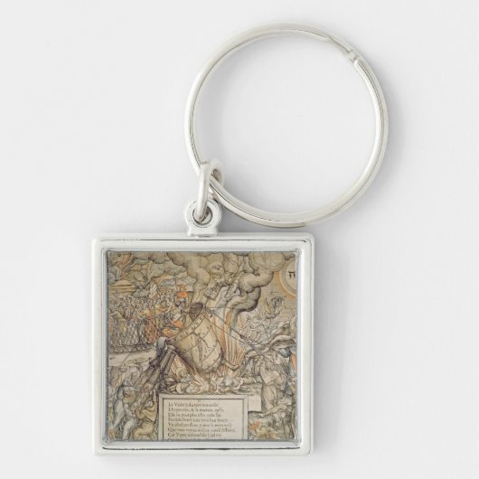 De koppelingspunten van de onderbieding sleutelhanger (Voorkant)