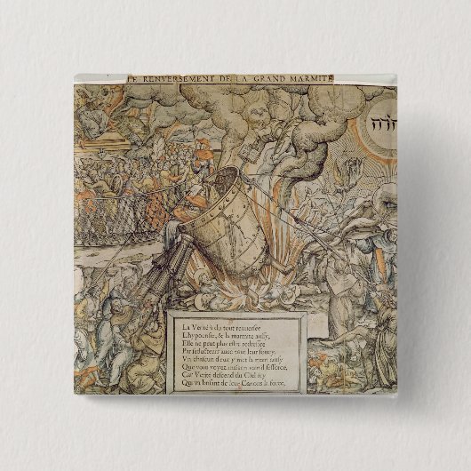 De koppelingspunten van de onderbieding vierkante button 5,1 cm (Voorkant)