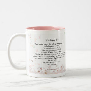 De koppelingstructuur tweekleurige koffiemok