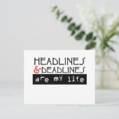 De koppen en de termijnen zijn mijn leven briefkaart (Staand voorkant)