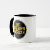 De koppige Amerikaanse Bold Embleem mok (Voorkant links)