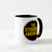 De koppige Amerikaanse Bold Embleem mok (Voorkant rechts)