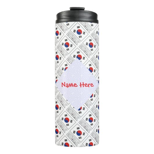 De Koreaanse vlag van de Republiek Korea is rood g Thermosbeker (Voorkant)