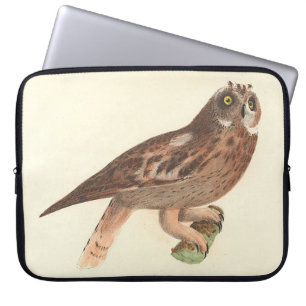 De kortarmige uil (Otus palustris) New York Bird Laptop Sleeve