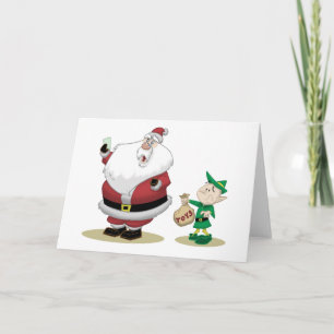 De korte lijst van de Kerstman Feestdagen Kaart
