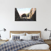 De korte spoorweg canvas afdruk (Insitu (Slaapkamer))