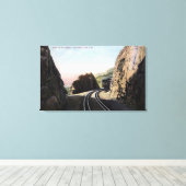 De korte spoorweg canvas afdruk (Insitu (Houten vloer))