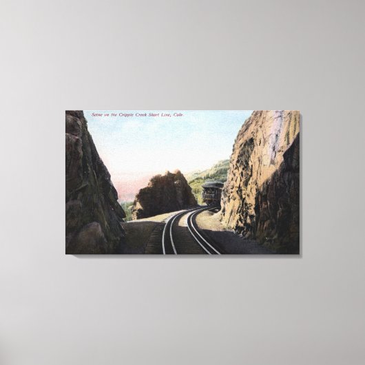 De korte spoorweg canvas afdruk (Voorkant)