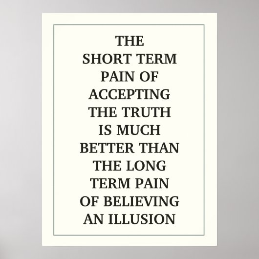 DE KORTE TERMIJNPIJN VAN HET AANVAARDEN VAN DE WAA POSTER (Voorkant)