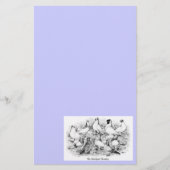 De kortharige tuimelduiven briefpapier (Voorkant)