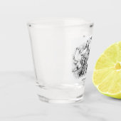 De kortharige tuimelduiven shot glas (Links)