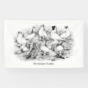 De kortharige tuimelduiven spandoek