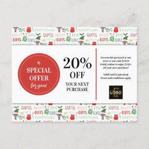 De Korting van de Kerstmisdouane Coupon Briefkaart
