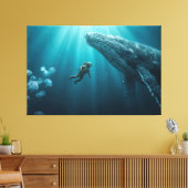 De Kosmische Bedevaart in de Sterrenkathedraal Canvas Afdruk (Insitu (Woonkamer))
