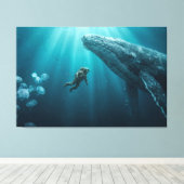 De Kosmische Bedevaart in de Sterrenkathedraal Canvas Afdruk (Insitu (Houten vloer))