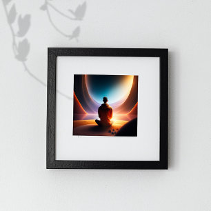 De kosmische boeddha   Poster voor digitale kunst