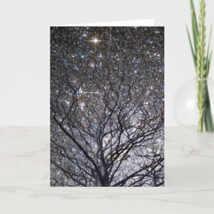 De kosmische Cluster van de Ster van de Kerstboom Feestdagen Kaart