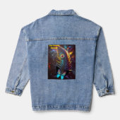 De kosmische energie denim jacket (Achterkant)