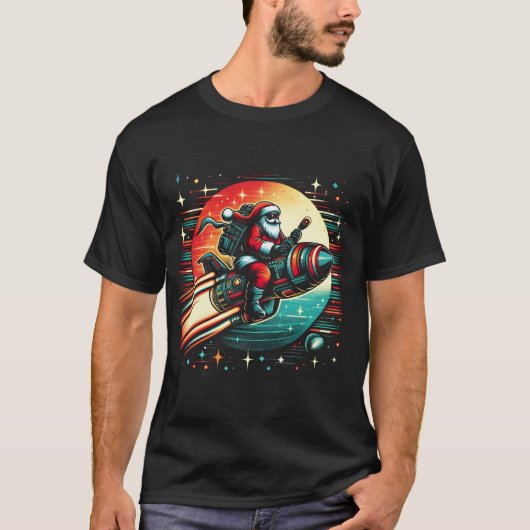 De kosmische kerstcruise van de kerstman t-shirt (Voorkant)
