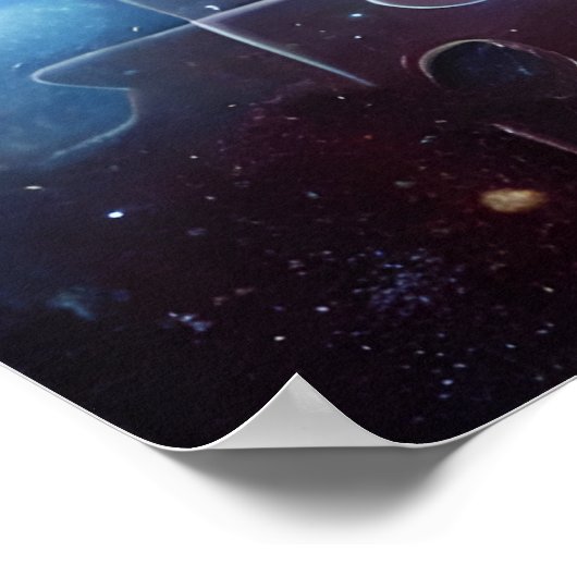 De kosmische puzzel – het zelf in elkaar zetten poster (Hoek)