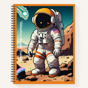 De kosmische reis van de astronaut notitieboek