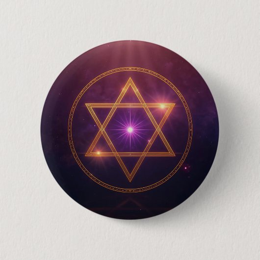 De Kosmische Ster van Verlicht Evenwicht Ronde Button 5,7 Cm (Voorkant)