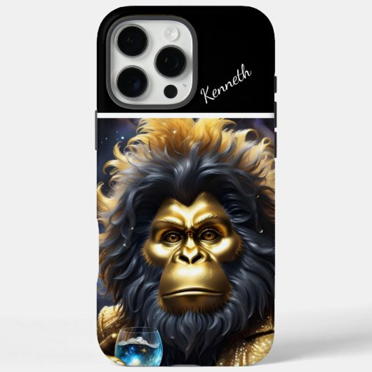De kosmische toast van Golden Ape Case-Mate iPhone Case (Achterkant)