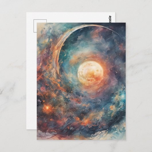 De kosmos briefkaart (Voorkant / Achterkant)