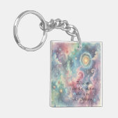 De kosmos en het citaat sleutelhanger (Voorkant Links)