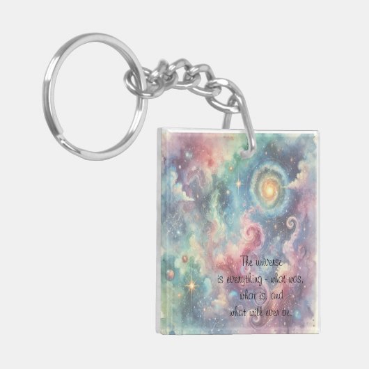 De kosmos en het citaat sleutelhanger (Voorkant Links)